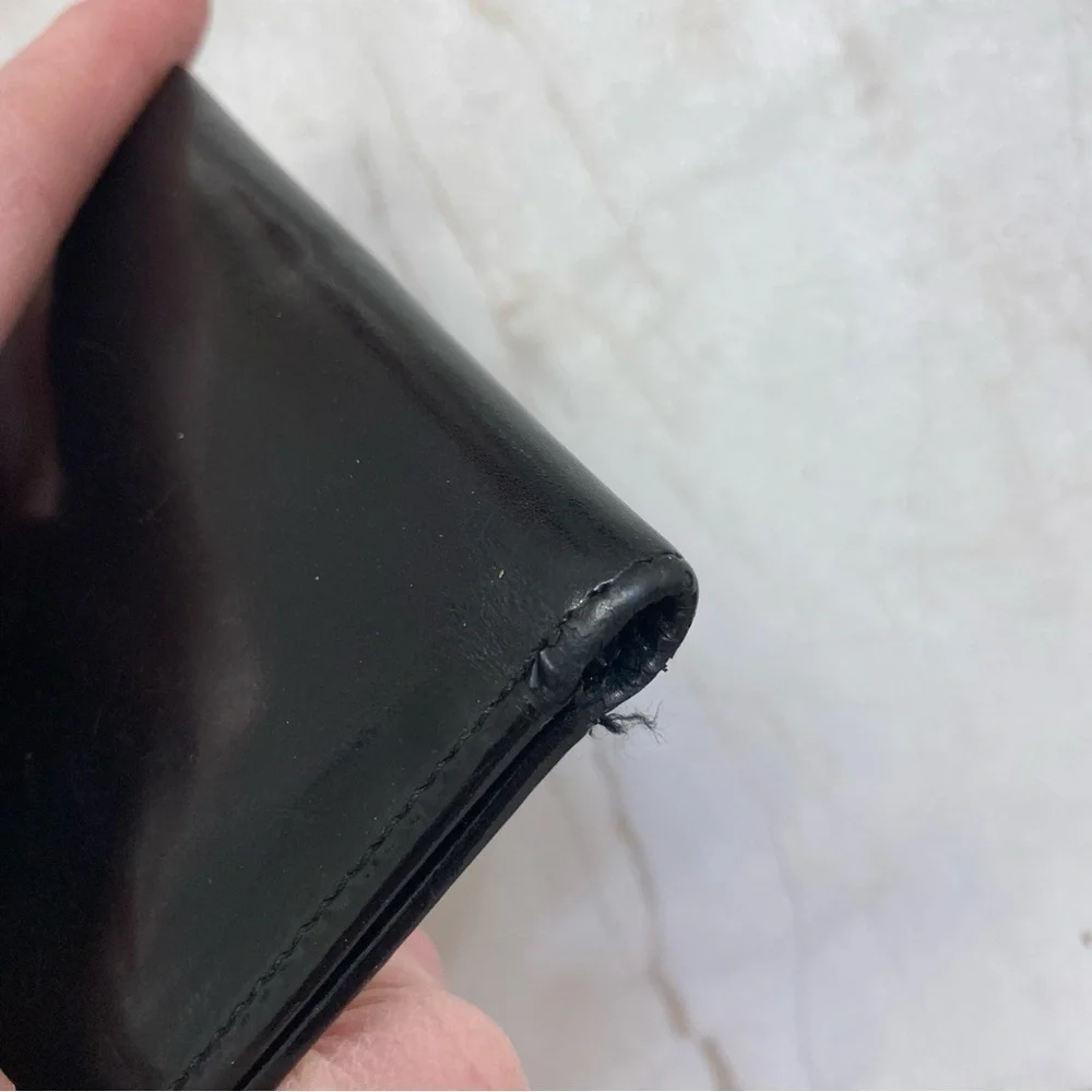 Christian Dior black leather mens wallet